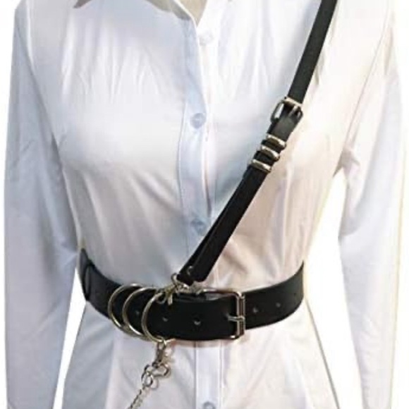 Fashion Harness Waist Body Belt Punk Chest Belt with Chains for Women - Picture 6 of 6